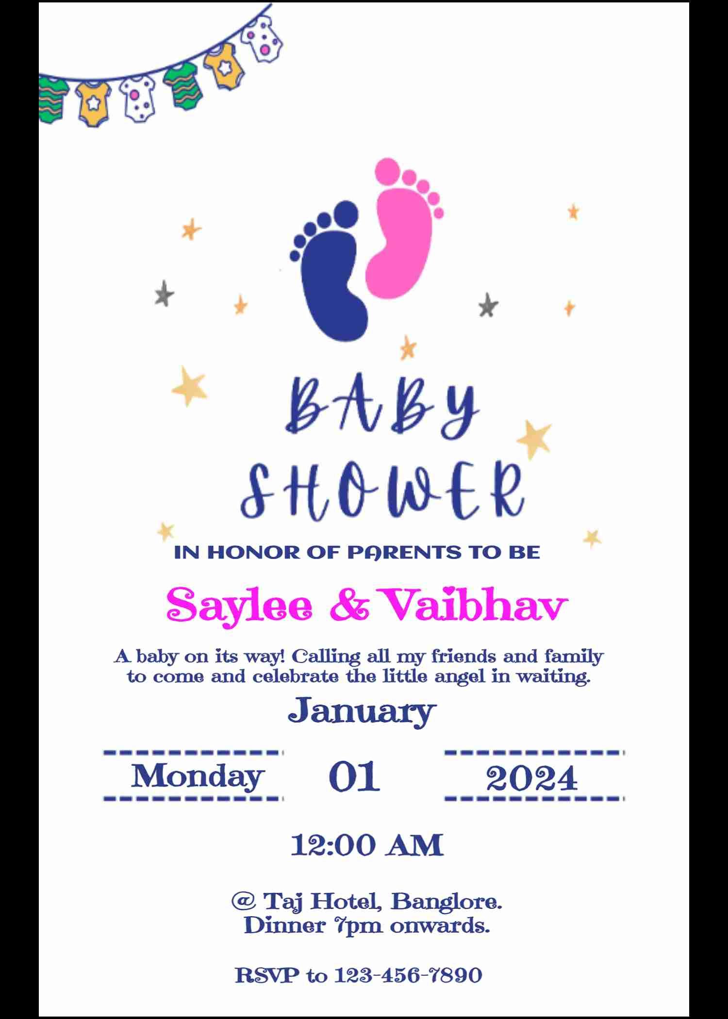 Sports-themed baby shower invitation card - easyinvite