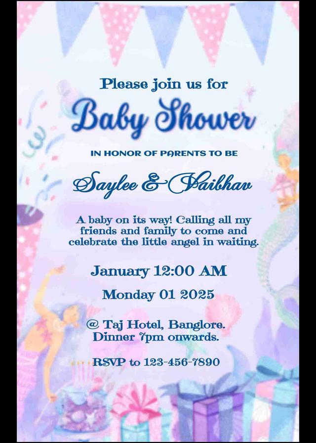 Teddy bear baby shower invitation card - easyinvite