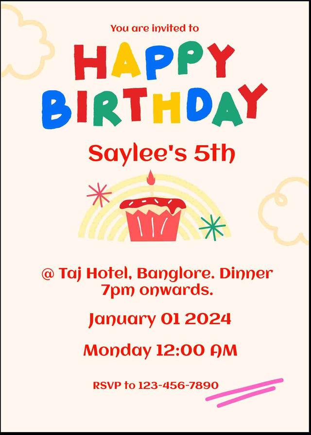 Create custom birthday invitations with ease - easyinvite
