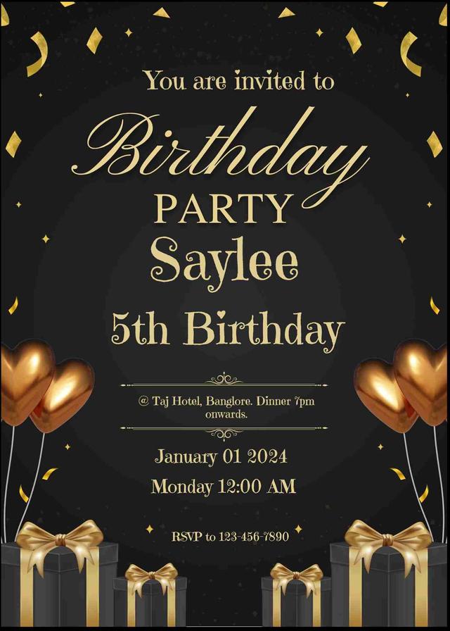 Create unique birthday invitation cards - easyinvite