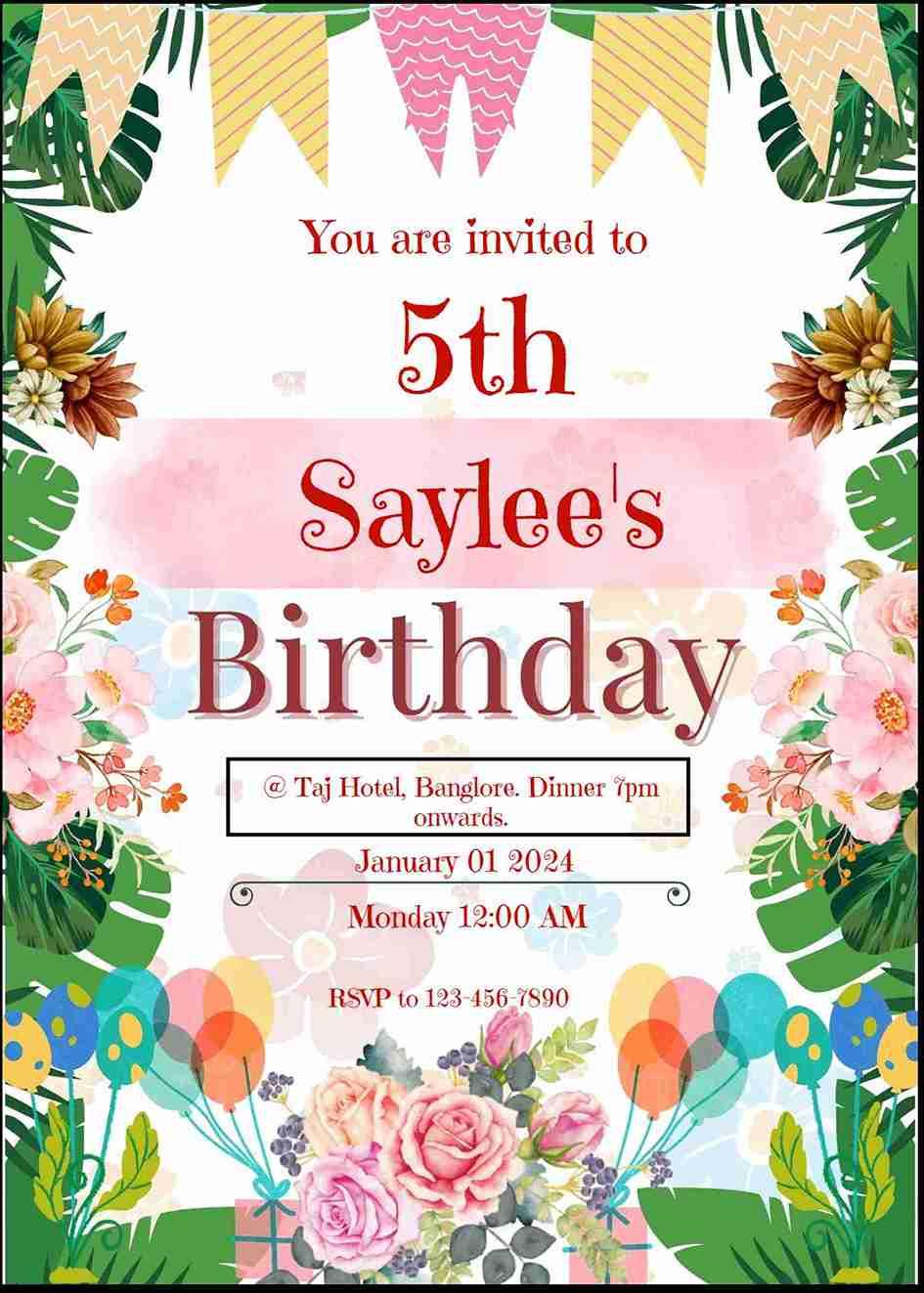 Design unique birthday invitation cards - easyinvite