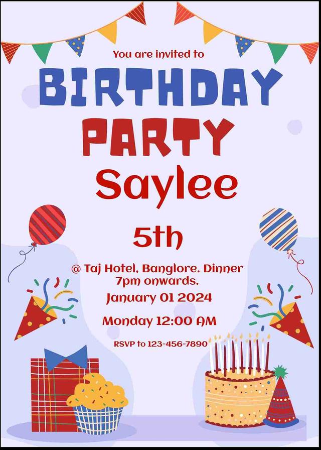 Make your own birthday invitation card - easyinvite