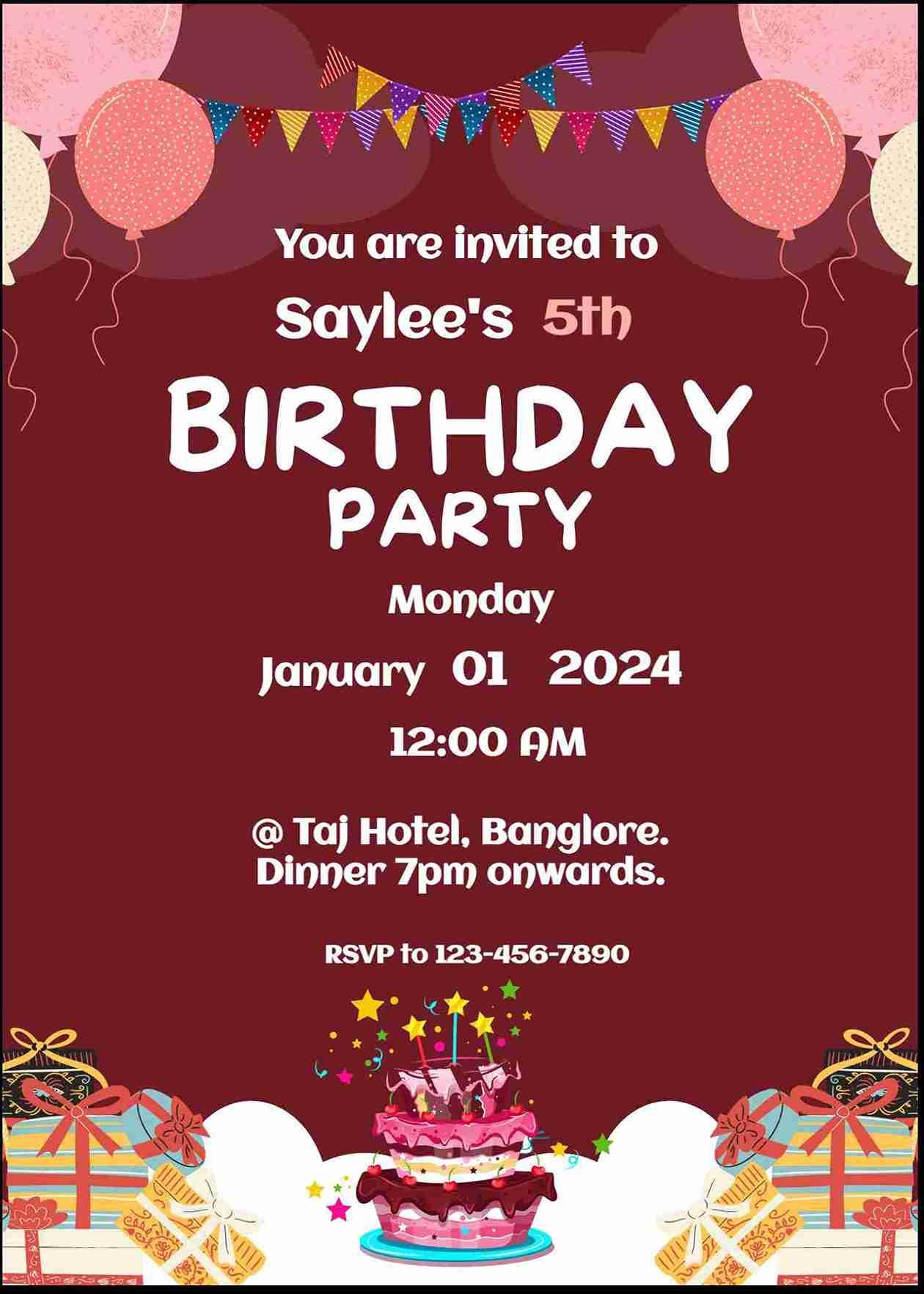 Personalize birthday invitation cards with photos - easyinvite