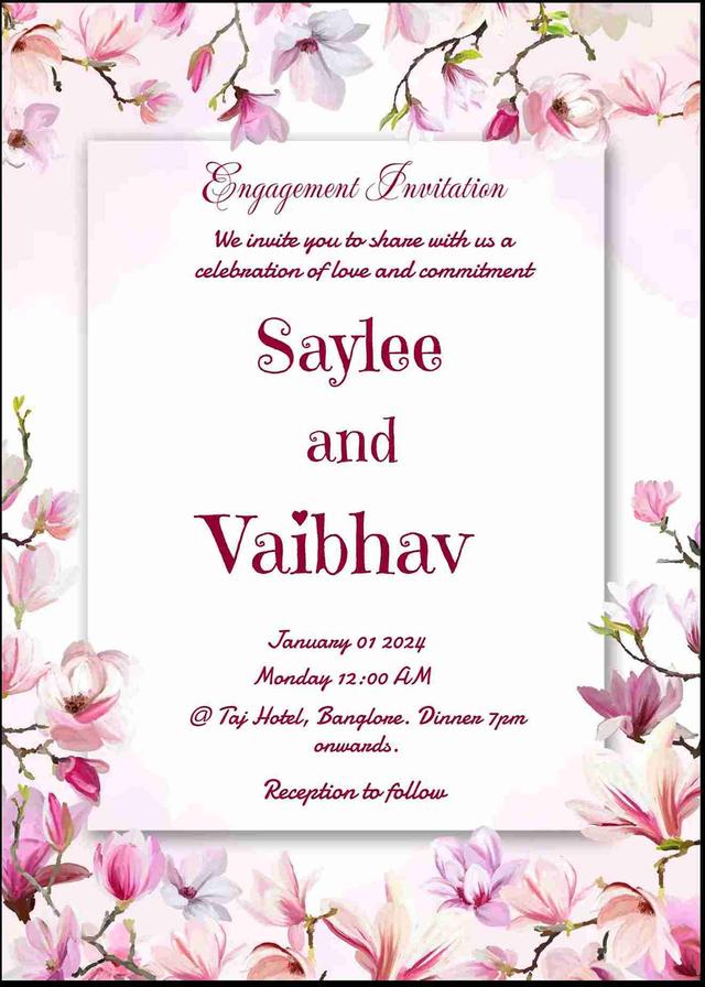 Creative engagement invitation - free name editing!