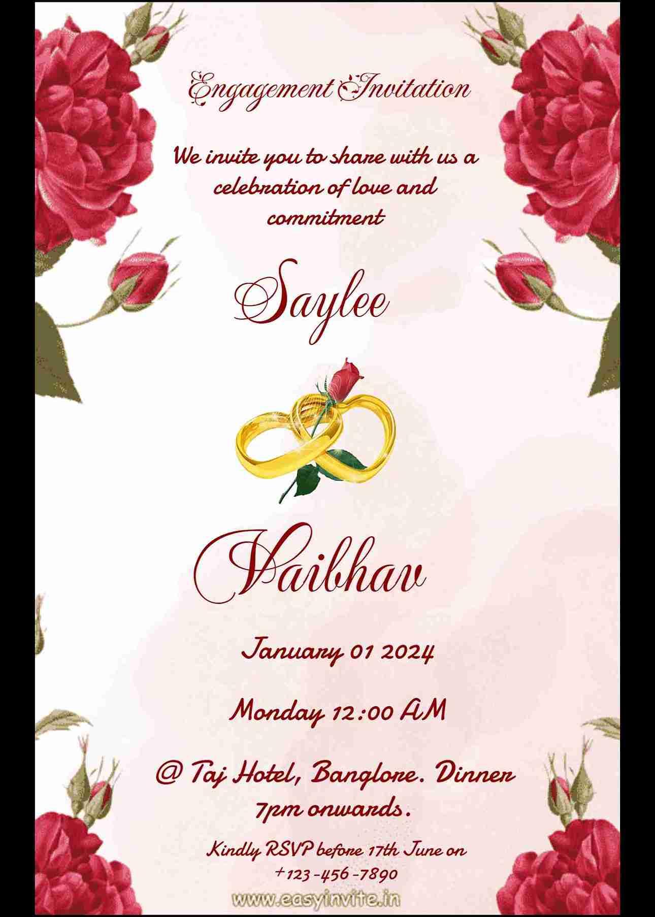 Creative engagement invitation - free name editing!