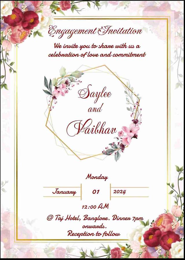 Elegant engagement card - personalize in minutes!