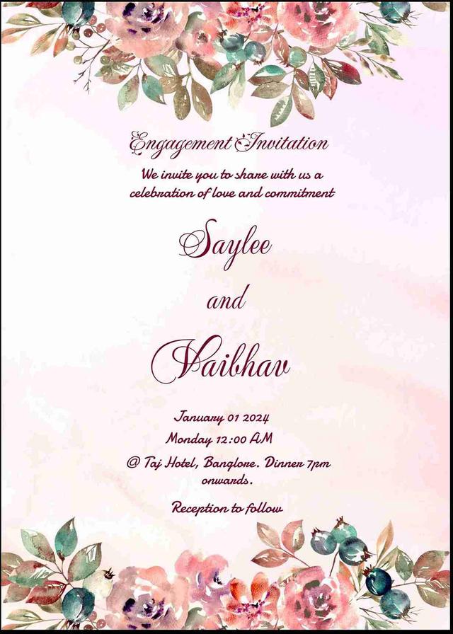 Simple engagement invitation - edit and print!