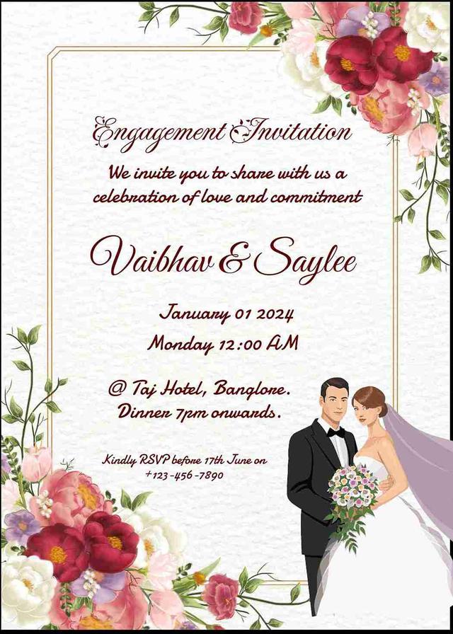 Stylish engagement invitation - personalize now!