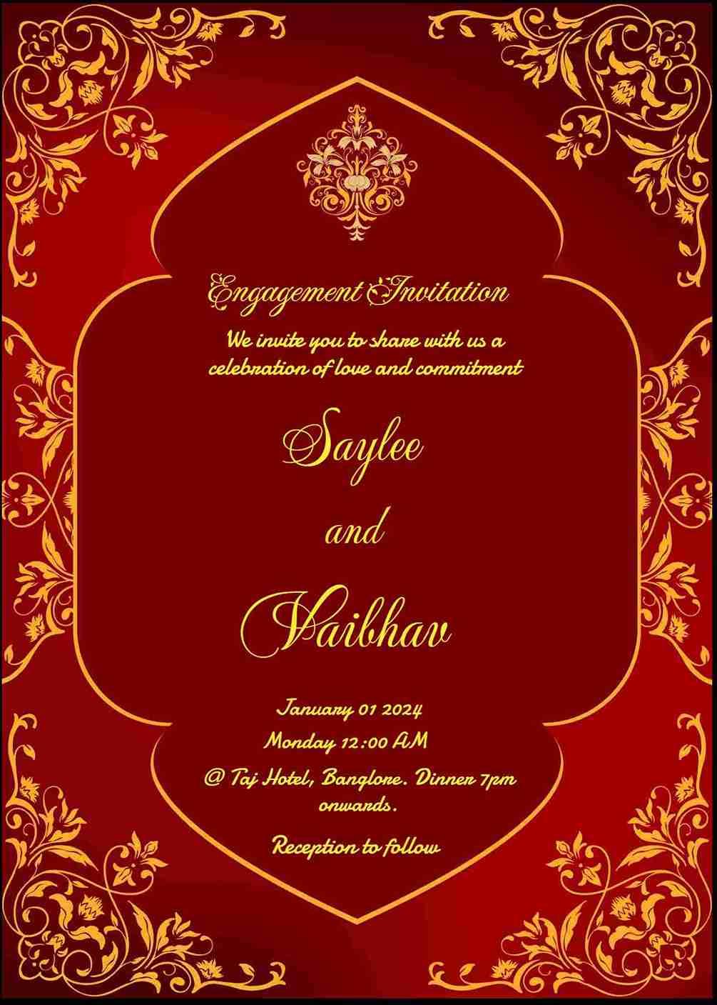 Stylish engagement invitation - personalize today!