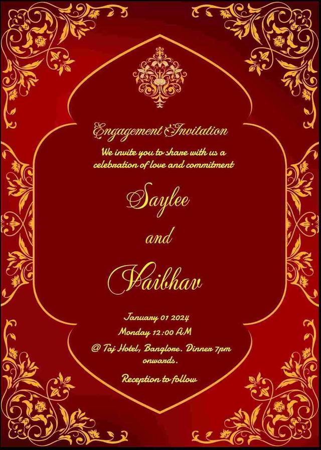 Stylish engagement invitation - personalize today!