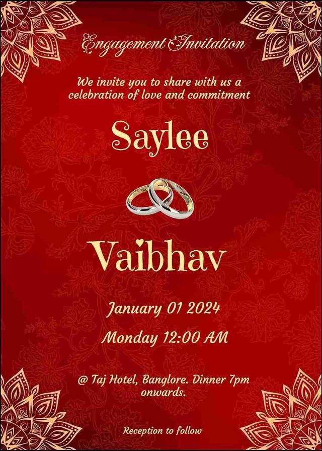 Vintage engagement invitation - free customization!