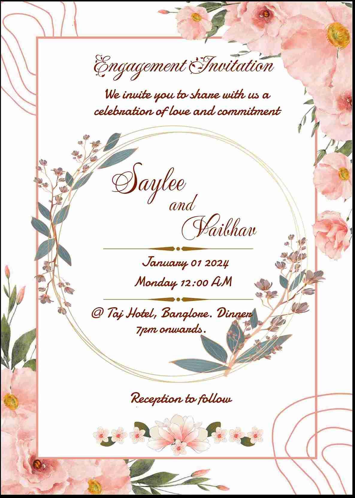 Vintage engagement invitation - free customization!