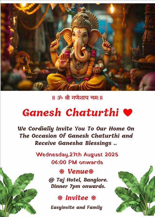 Free ganesh chaturthi invitation maker
