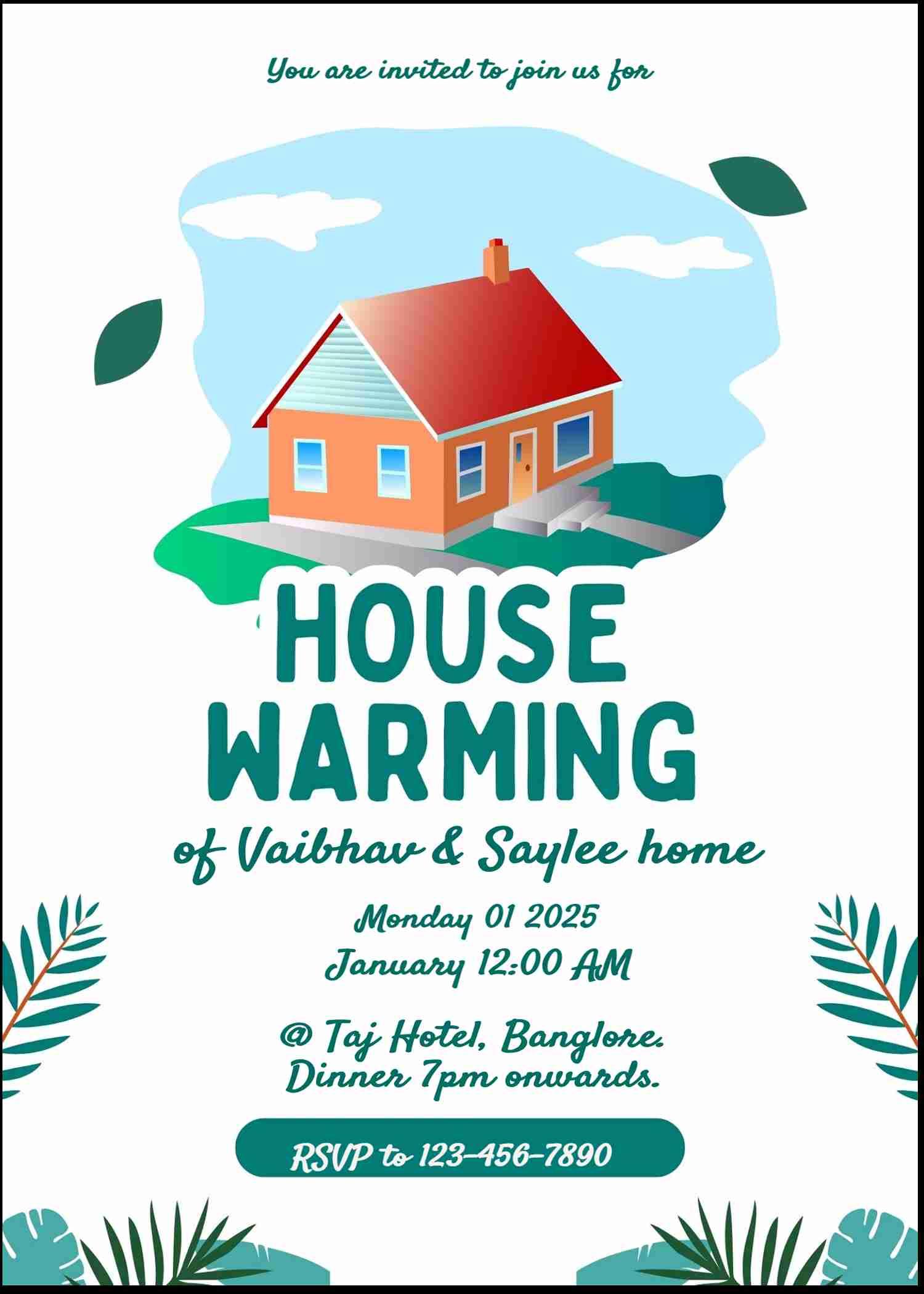 Create housewarming invitations online for free - easyinvite