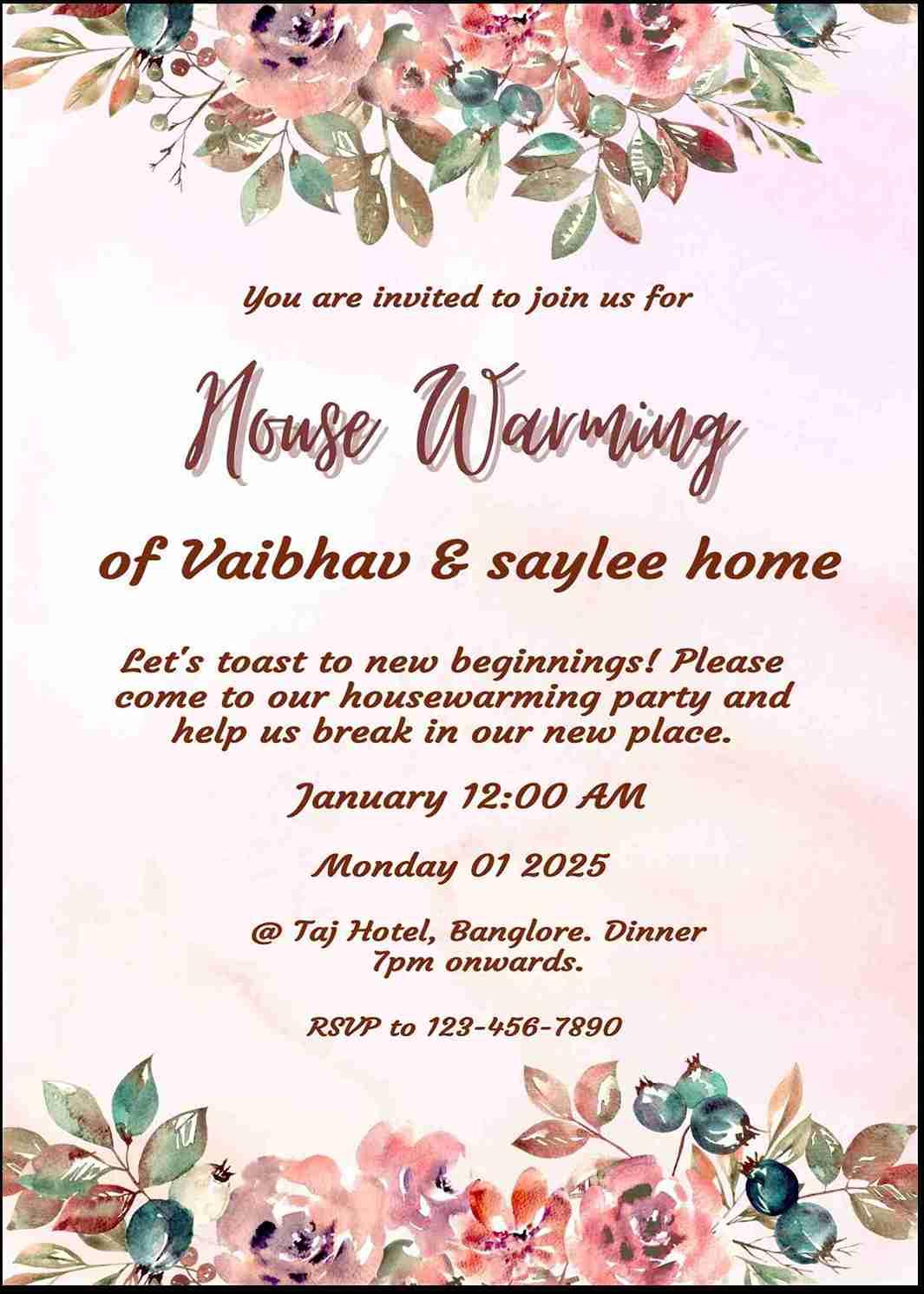 Create housewarming invitations online for free - easyinvite