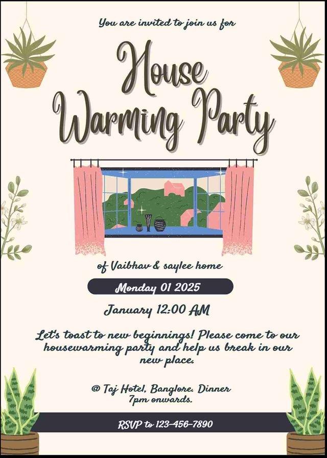Free housewarming invitation card maker - easyinvite