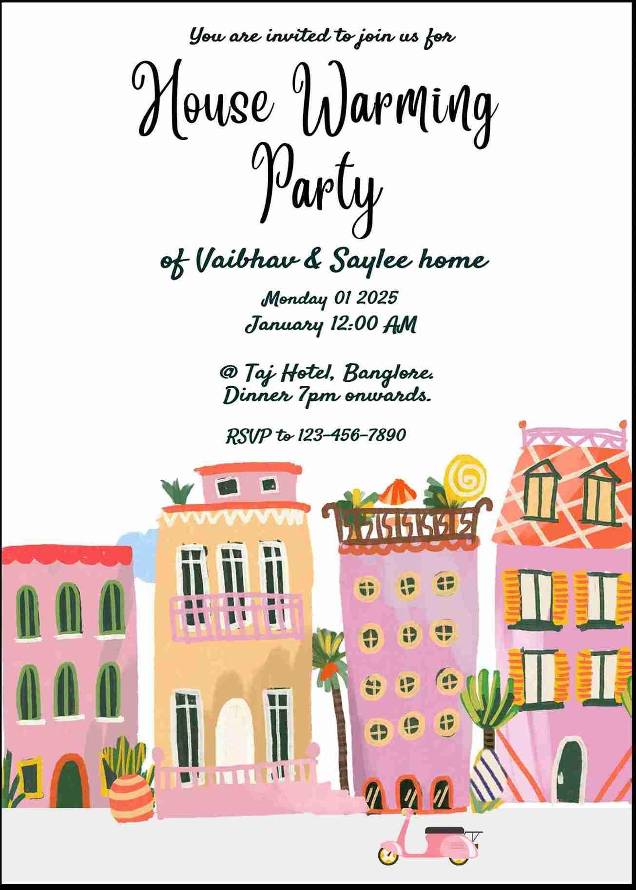 Free modern housewarming invitation card maker - easyinvite