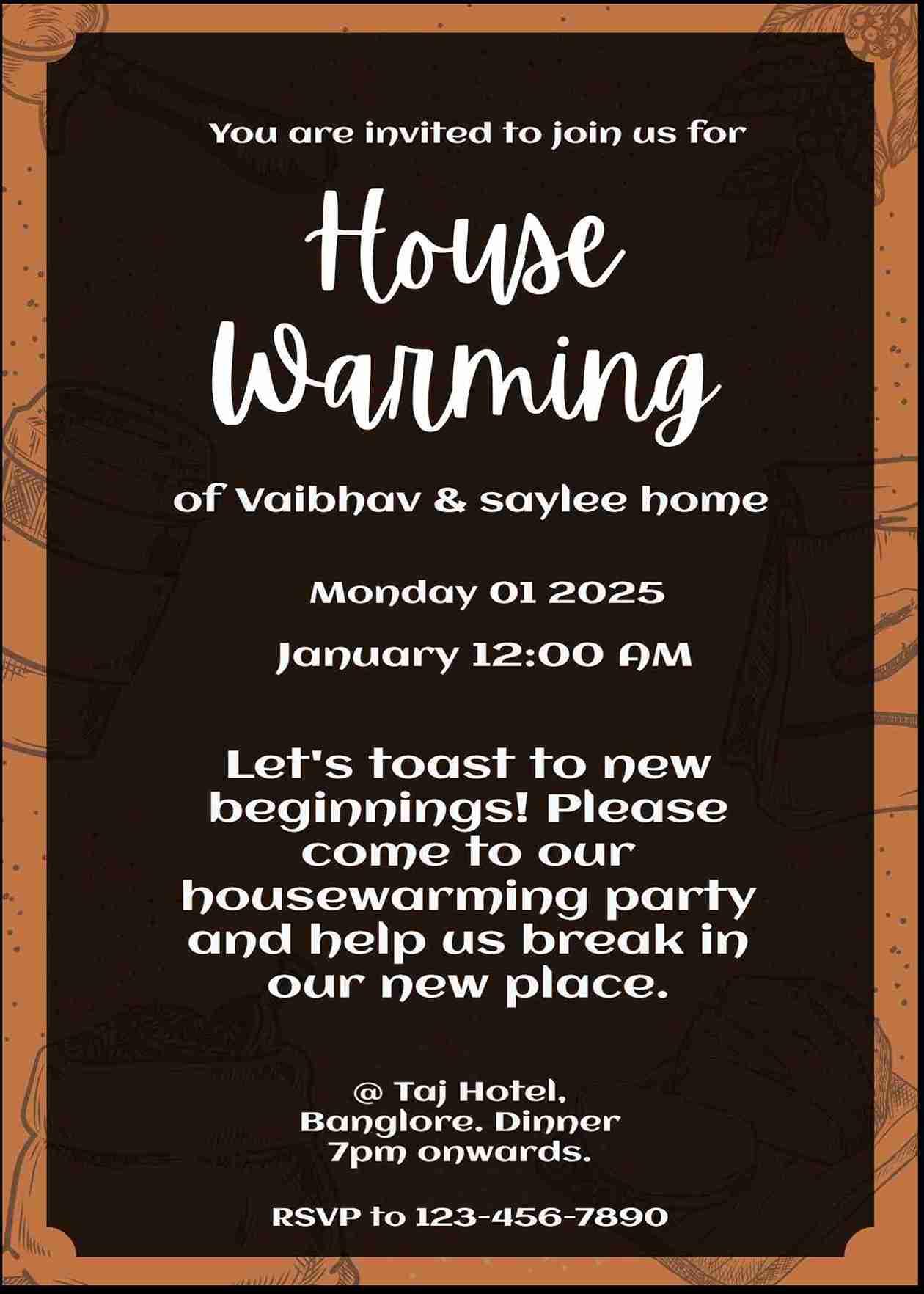 Free modern housewarming invitation card maker - easyinvite