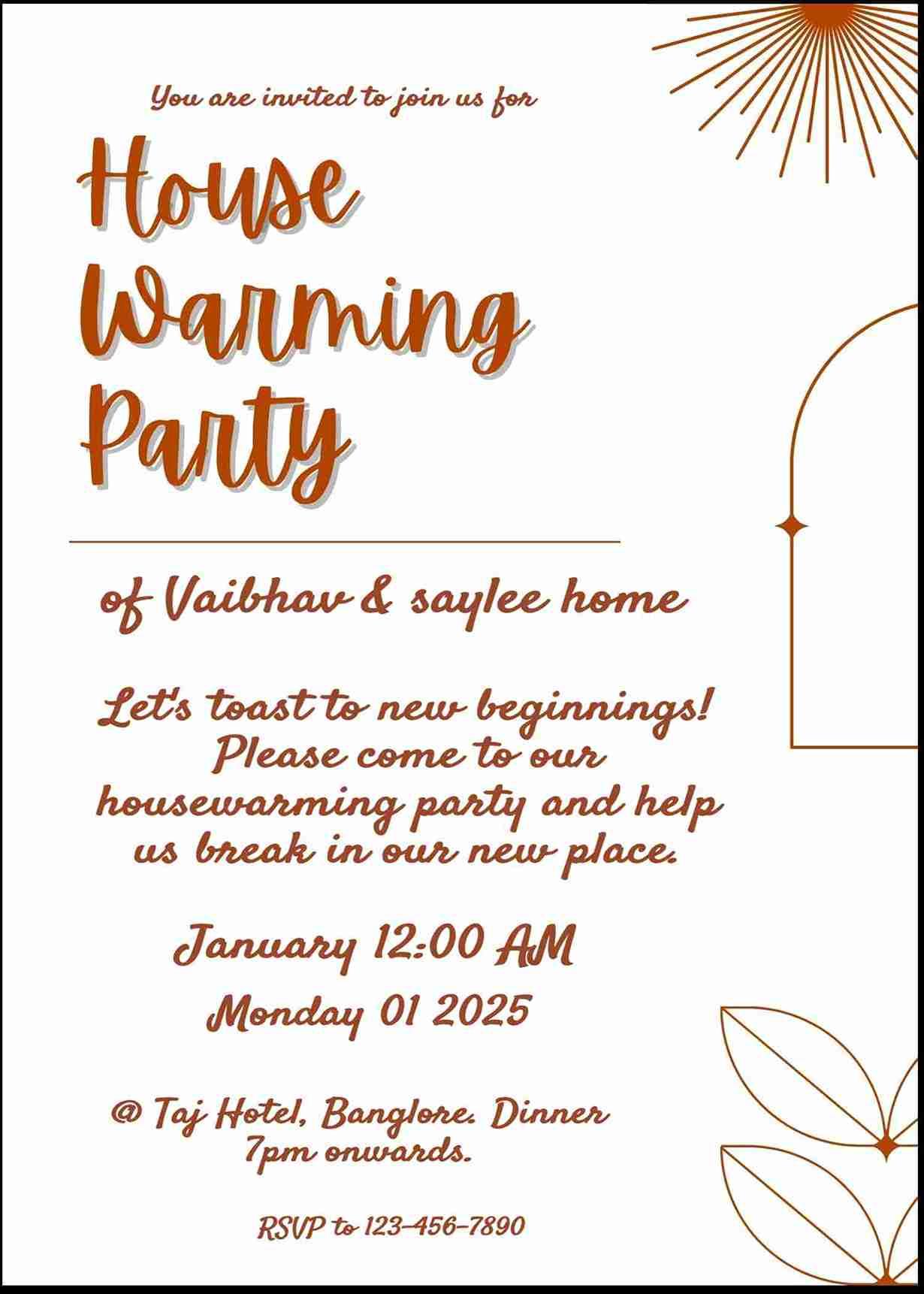 Free online housewarming invitation card maker - easyinvite