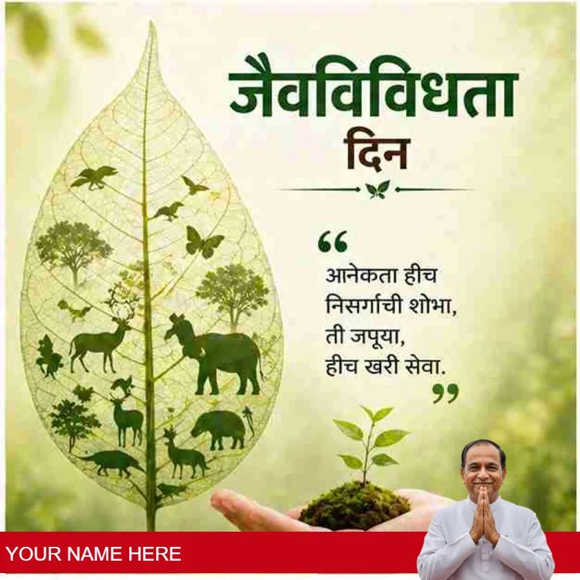 biological diversity day status in marathi style
