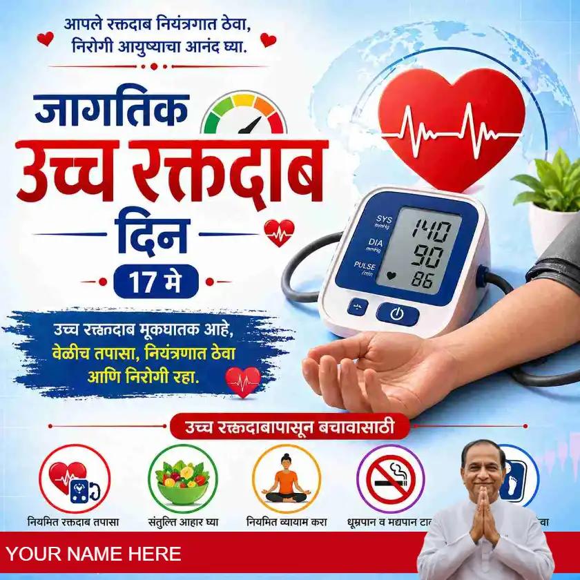 world hypertension day wishes images in marathi