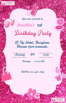 Design Custom Birthday Invitations Online - EasyInvite