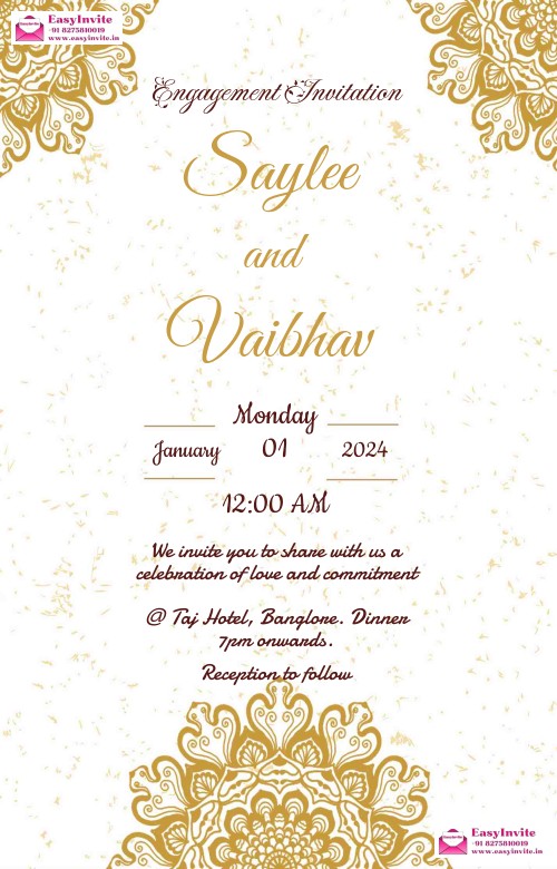 Vintage Engagement Invitation - Free Customization!