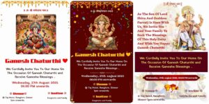 Free Ganesh Chaturthi Invitation Card Maker